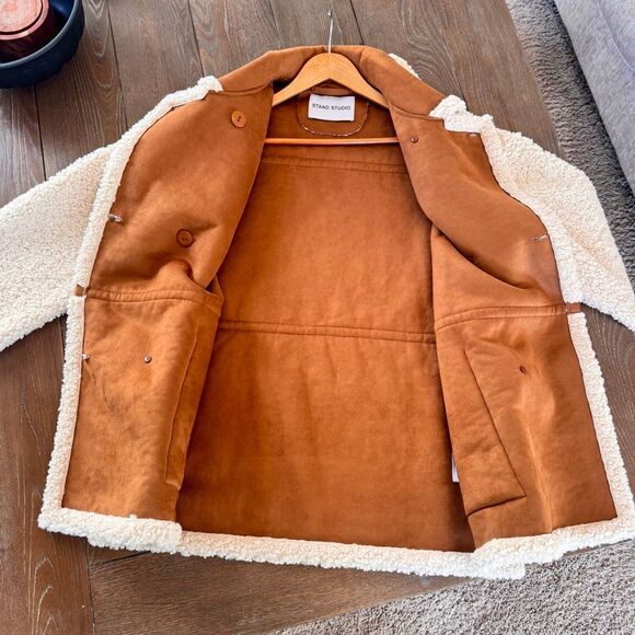 Stand Studio Chloe Faux Suede Jacket Size 40 / 8 - Picture 9 of 9